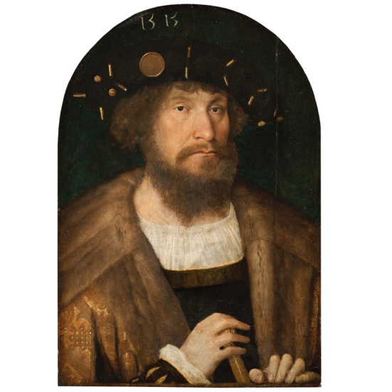 Portræt af Christian II, Michiel Sittow 1514 – 1515, Statens Museum for Kunst.