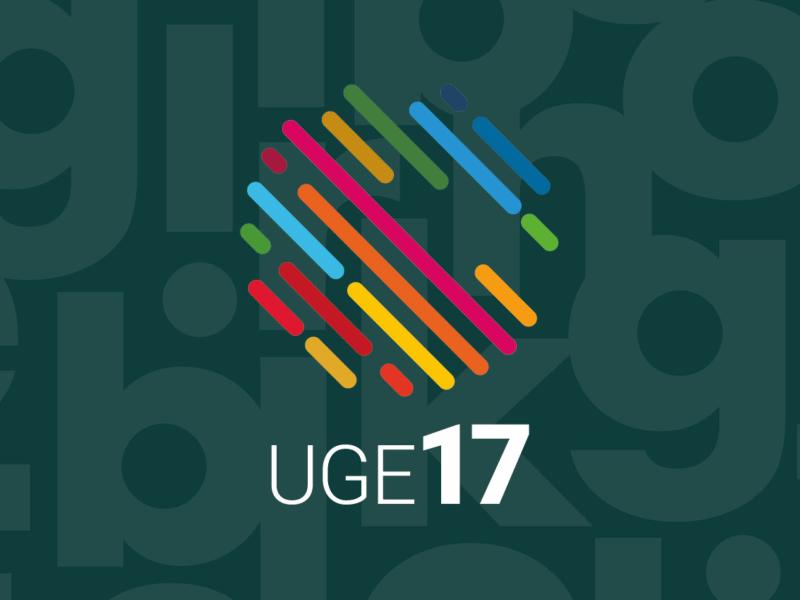 UGE17 logo på mørkegrøn baggrund.